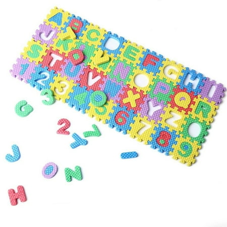 36pcs 0-9 Number A-Z Letters Puzzle Mat Alphabet Puzzle Foam for Toddlers Kids (Best Jigsaw Puzzle Mat)