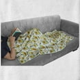 thumbnail image 5 of Fruits Soft Flannel Fleece Throw Blanket, Sliced Avocado and Lemon with Leaves Harvest Season, Cozy Plush for Indoor and Outdoor Use, 50" x 60", Multicolor, by Ambesonne, 5 of 5