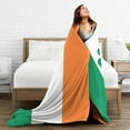 thumbnail image 4 of Couverture en Molleton Drapeau Irlandais Trèfle Jeté Peluche Duveteux Super Doux Réversible Microfibre Flanelle Couvertures 60"x50 Pouces, 4 of 4