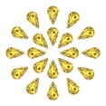 thumbnail image 1 of Unique Bargains 20Pack Teardrop Sew on Rhinestone - 8x5mm Glass Teardrop Crystal Rhinestones in Gold Prong Setting (Yellow), 1 of 7
