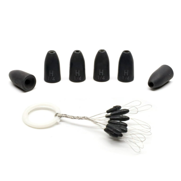 Harmony Fishing - Tungsten Worm Weights & Weight Pegs Select Size/Qty for  bass fishing 3/4 oz 4 Pack