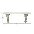 thumbnail image 3 of DecMode Indoor White Wood Farmhouse Wall Shelf, 3 of 8