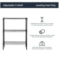 thumbnail image 4 of 2-Shelf Adjustable Heavy Duty Steel Wire Rack Storage Shelving Organizer for Kitchen, Garage, 23.62" L x 13.77" W x 31.49" H, Black, 4 of 7