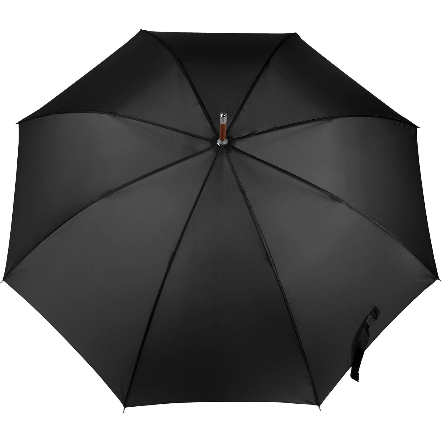 Totes Isotoner Auto Open Wooden Stick Umbrella