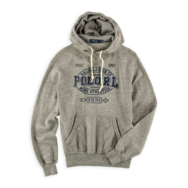 Ralph Lauren Sudadera con capucha de forro polar para hombre, gris