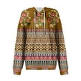 thumbnail image 5 of Hoodies For Women Oversized Winter Cute Sweatshirts Pullover Trendy Fall Clothes, Retro Geometric Print Lightweight Design without Pockets for Fall Winter Comfort,Earthy Yellow,S, 5 of 8