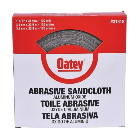 Oatey 25 Yd. L X 1-1/2 In. W 120 Grit Aluminum Oxide Sanding Cloth 1 Pk