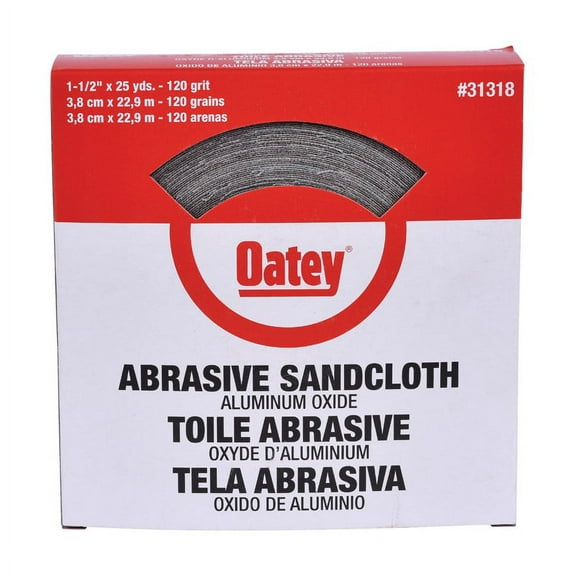 Oatey 25 Yd. L X 1-1/2 In. W 120 Grit Aluminum Oxide Sanding Cloth 1 Pk