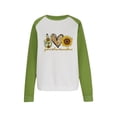 thumbnail image 3 of Gibobby Sudaderas con cremallera Sudadera sin capucha de manga larga con estampado de personalidad informal para mujer para otoño e invierno (Verde, S), 3 of 5