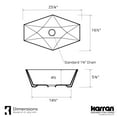 thumbnail image 3 of Karran Usa Vc-602 Valera 25-1/8" Rectangular Vitreous China Vessel Bathroom Sink - White, 3 of 5