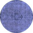 thumbnail image 1 of Ahgly Company Indoor Round Abstract Blue Modern Area Rugs, 8' Round, 1 of 4