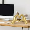 thumbnail image 6 of Small Heart Hands Sculpture Decor, Resin Modern Abstract Love Finger Statue, Hand Model Decoration, 6 of 7