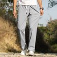 thumbnail image 2 of FRSASU Men's Lightweight Sweatpants Open Bottom Jogger Yoga Pant Casual Athletic Elastic Waist Drawstring Pants with Pockets Gray, 2 of 9
