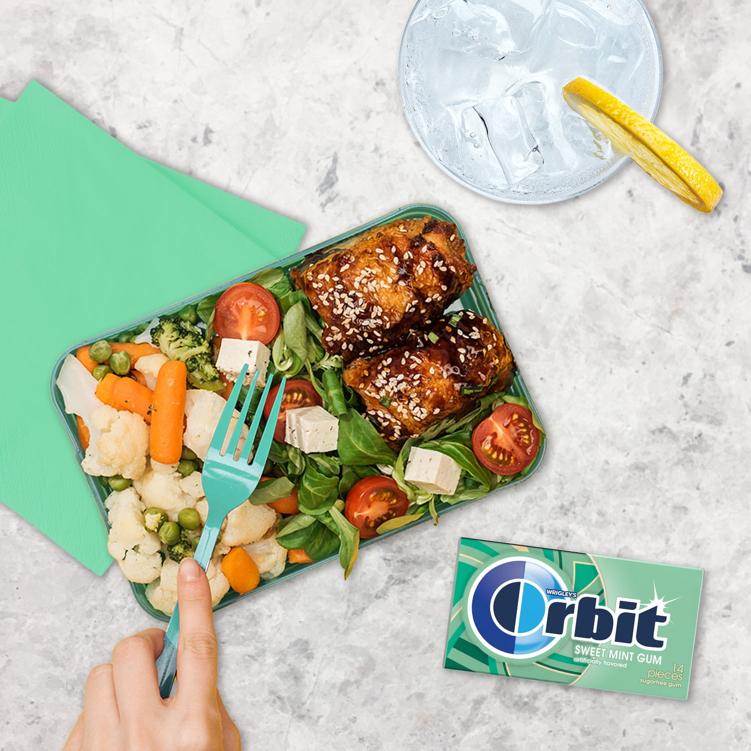 Orbit Gum Sweet Mint Sugar Free Chewing Gum, Pack - 14 Piece (Pack of 12)
