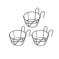 thumbnail image 1 of OUNONA 3Pcs Black Hanging Flowerpot Rack Over Railing Planter Stand for Balcony Or Garden, 1 of 8