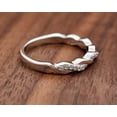 thumbnail image 3 of Bow Jewel 14K White Gold Over Rings - 0.6 Ct Round Cut Diamond Rings - Twisted Shape Engagement Gift for Women's - Criss Cross Wedding Rings for Gifts - Stackable Diamond Rings On Clearance, 3 of 6