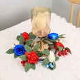 thumbnail image 5 of Nkmbld 250th Year Patriotic Wreath Decorations, Artificial Flower Candle Wreath for Independence Day Festive Party Table Decoration Candlestick Wreath, 5 of 8