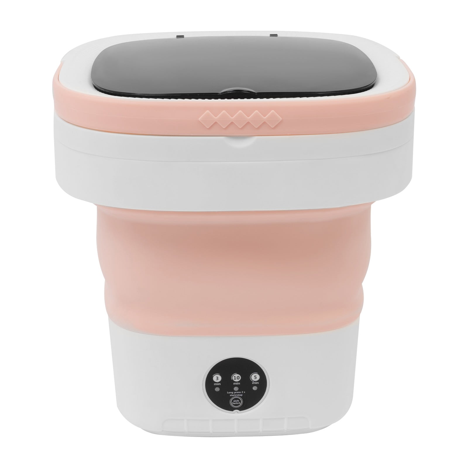 110V 3 Modes Portable Washing Machine Pink Mini Foldable Washing Machine Large Capacity Foldable Washing Machine