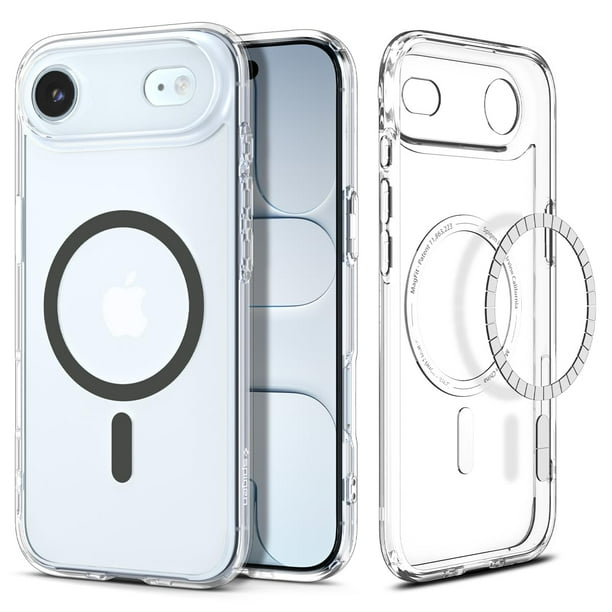 Funda Spigen para iPhone 17 Air, transparente, ultra híbrida, MagFit, TPU