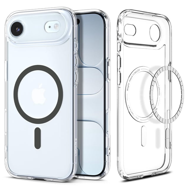 Funda Spigen para iPhone 17 Air, transparente, ultra híbrida, MagFit, TPU