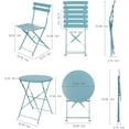 thumbnail image 7 of Bistro Table Set, Outdoor Furniture Bistro Sets,3 Piece Patio Set of Foldable Bistro Chairs and Table,Blue, 7 of 7