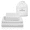 White, variant on Lincove 400 Thread Count Cotton Sateen 4 Piece Sheet Set – Luxuriously Soft, 15" Deep Pockets, Includes 1 Fitted Sheet, 1 Flat Sheet, 2 Pillowcases - Twin, White
