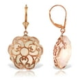 thumbnail image 2 of Galaxy Gold 14K Rose Gold Natural Quartz Dangle Earrings - April Birthstone - Courage & Clarity - Fine Jewelry for Women, 2 of 3