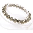 thumbnail image 2 of Natural Copper Pyrite 8mm Round Shape Smooth Cut Beads Stretchable Bracelet for Men & Women., 2 of 3