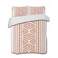 thumbnail image 2 of Orange Boho Full Size Down Alternative Comforter, Lightweight Comforter Quilt Bedding Set with Pillow Shams Vintage Southwestern Geometric Stripes All Seasons Bed Comforter Duvet Insert 78"x90", 2 of 7