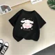 thumbnail image 5 of Bonita camiseta de algodón con dibujo de perro de orejas grandes de Sanrio para verano para niños y niñas, camiseta de manga corta para niños, 5 of 5