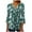 Green, variant on yunLCZ Womens Long Sleeve Shirts 3/4 Length Sleeve Womens Tops Casual Button Up V Neck Tunic Shirts Floral Print Ruched Flowy Spring Summer Blouses Work Office Casual Blouse
