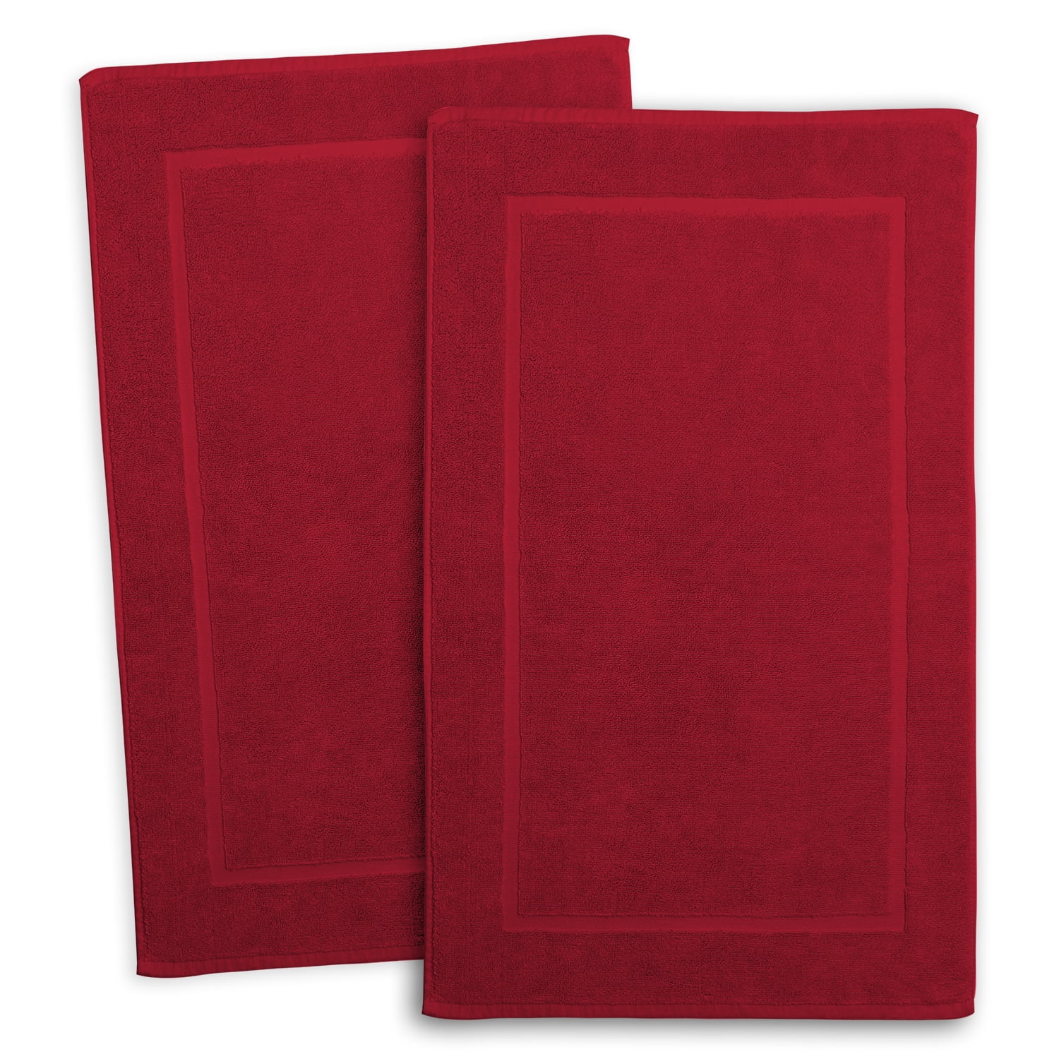 Clara Clark Bath Towels Set, 100% Cotton Luxury Softness 4 Pc Set, Red