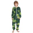 thumbnail image 2 of Dinosaurs Pattern One Piece Pajamas Soft Jumpsuit Cozy Sleep and Play Romper Zipper and Pockets 9-11Y, 2 of 8