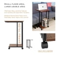 thumbnail image 5 of JJS Side End C Table for Sofa, Living Room Couch Table Snack Table That Slide Under for Small Spaces Cement/Black, 5 of 7