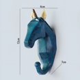 thumbnail image 2 of 2 piezas perchero gancho animal gancho para abrigos llavero soporte de pared (unicornio azul, 2 of 5