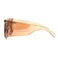 thumbnail image 3 of Retro Flat Top Unique Thick Temple Mobster Sunglasses Beige Smoke, 3 of 4