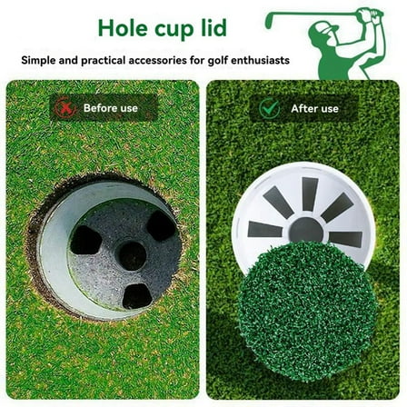 1 * Golf Hole Putting Green Cup Covers-Green & Black