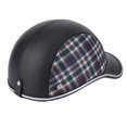 thumbnail image 3 of Half Face Helmet Universal Helmet  Helmet Skull  Hat Universal Motorcycle Helmet Half Face Skull  Hat For Spring Summer Autumn And WinterBlack Lattice A0322 Free Size, 3 of 8