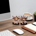 thumbnail image 4 of Highland Cow Figurine Highland Cow Bathroom Decor Cute Resin Cow Statue for Farmhouse Home Kitchen Living Room Office Desk and Tiered Tray Decoration, 4 of 5