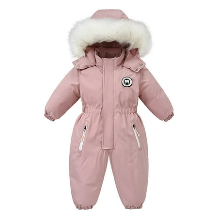 

KBKYBUYZ Girls Boys One-piece Snowsuits Overalls Ski Suits Winter Jumpsuits for Baby Toddler On Sale