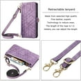thumbnail image 4 of For Iphone 15 Geometric Zipper Wallet Side Buckle Leather Phone Case With,iPhone 16 Pro Max, 4 of 7