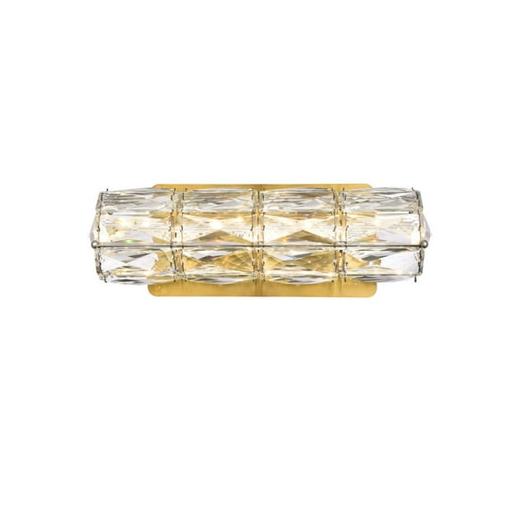 Valetta 12 inch LED linear wall sconce in gold