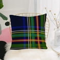 thumbnail image 4 of Black Blue Decorative Pillow Covers, 20 x 20 Inch Blue Scottish Tartan Red Double Sided Throw Pillow Covers Sofa Cushion Cover Square 20 Inches(Set of 2), 4 of 4