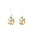 thumbnail image 1 of Fronay 95105T Etruscan Turquoise Swirls Earrings in Sterling Silver, 1 of 1