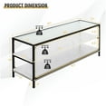 thumbnail image 4 of Costway 3-Tier TV Stand Entertainment Center for TV's up to 50'' w/ Tempered Glass Top, 4 of 10