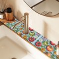 thumbnail image 2 of Yayeee Faucet Mat for Kitchen Sink 30" Diatomite Long Splash Guard Pad, Floral Tomatoes, 2 Pack, 2 of 7