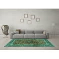 thumbnail image 3 of Ahgly Company Indoor Rectangle Persian Turquoise Blue Traditional Area Rugs, 4' x 6', 3 of 4