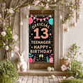 thumbnail image 7 of Sparkly Glittery 13th Teenager Birthday Banner with Balloons Stars and Bunting Backdrop Party Supplies Photography Props for Birthday Party Celebrations Decorations, 7 of 7