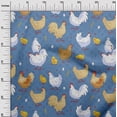 thumbnail image 3 of oneOone Cotton Cambric Grayish Blue Fabric Hen Dress Material Fabric Print Fabric By The Yard 56 Inch Wide-7Y, 3 of 6