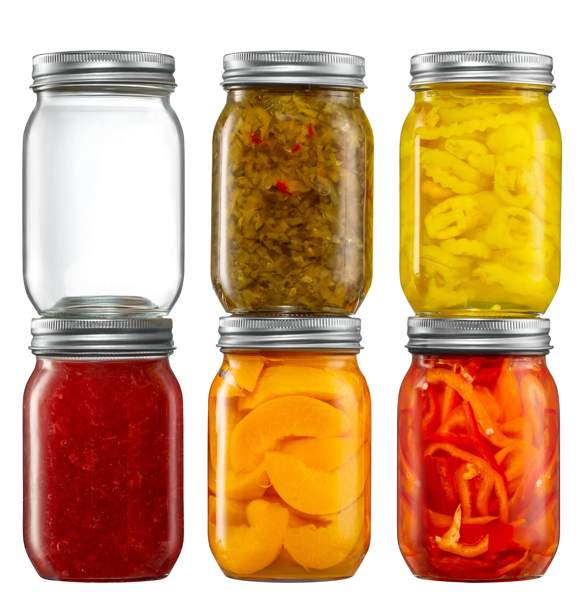 Set Of 3 Glass Mason Jars 64 Oz – Large Airtight Storage Jars With Stainless Steel Bail & Clamp Lids